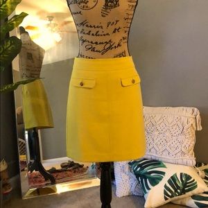 Bright yellow skirt